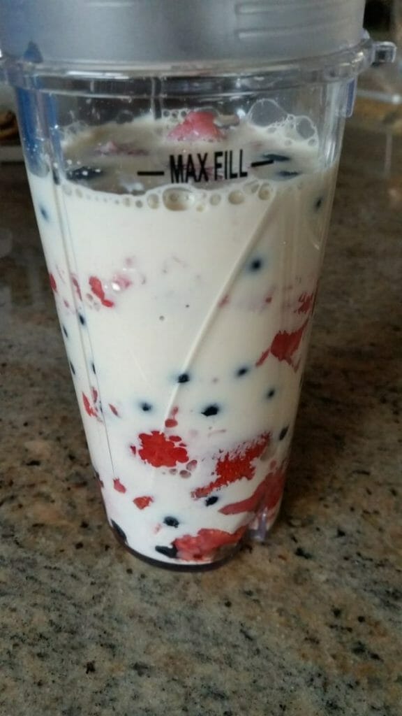 Berry Soy milkshake strawberry rasberry blueberry