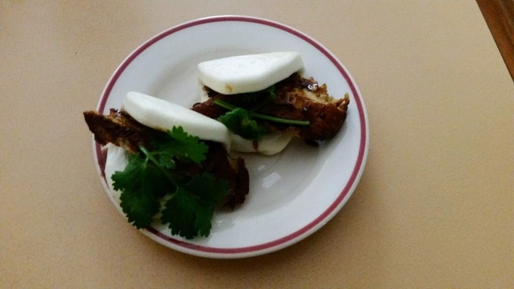 Bun with vegetarian pork