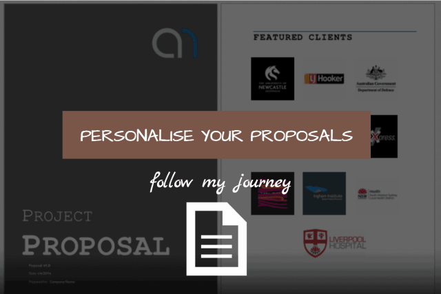 Personalise your proposals 1