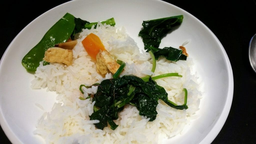 Rice tofu vegetables