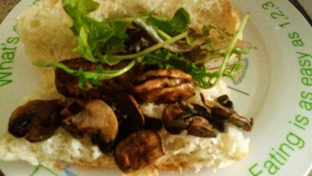 bread roll with vegetarian spiced lentil & kale koftas