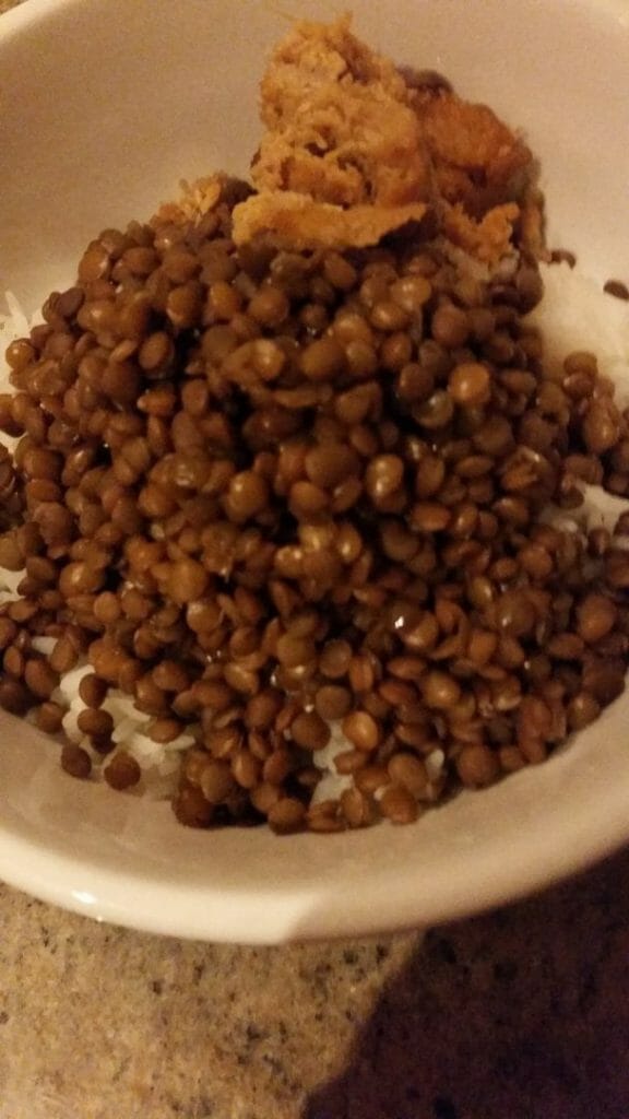 Rice with lentils