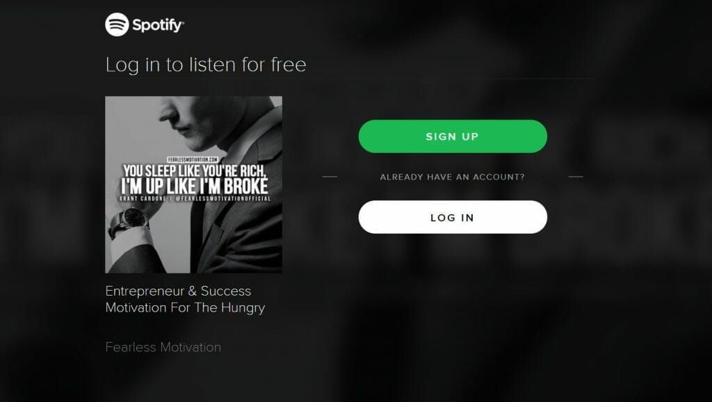 Spotify Motivation Entrepreneur