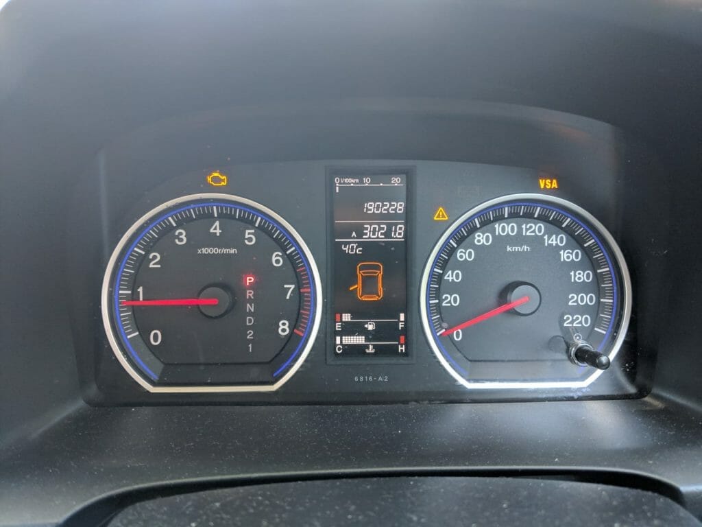 Honda CRV 2018 Error Lights Engine Light VSA light Triangle Light