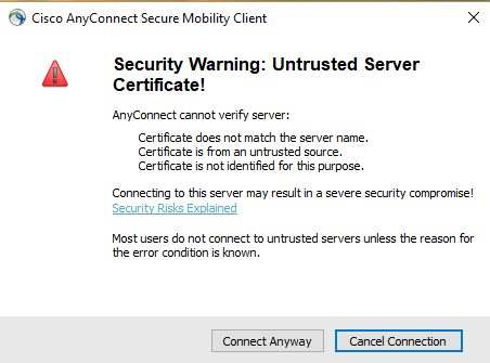 Marco Tran - Cisco ASA setup AnyConnect Block Security Warning Message