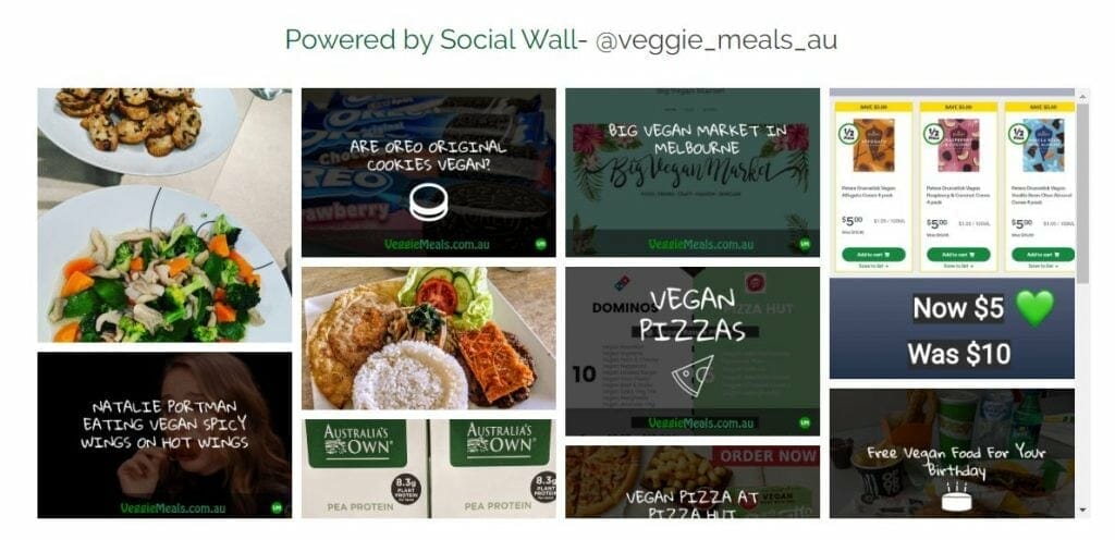 Veggie Meals Vegan Vegetarian Social Wall