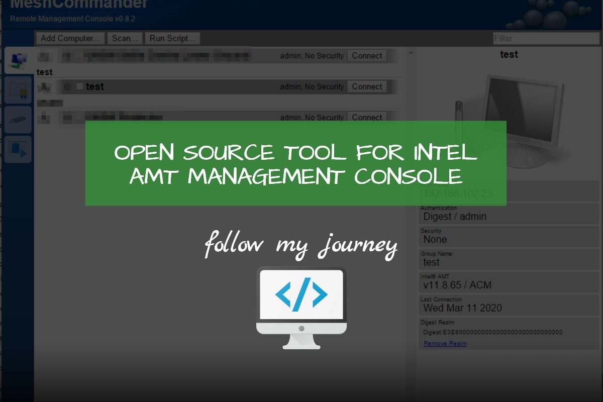 Marco Tran The Simple Entrepreneur Open Source Tool For Intel AMT Management Console MeshCommander featured
