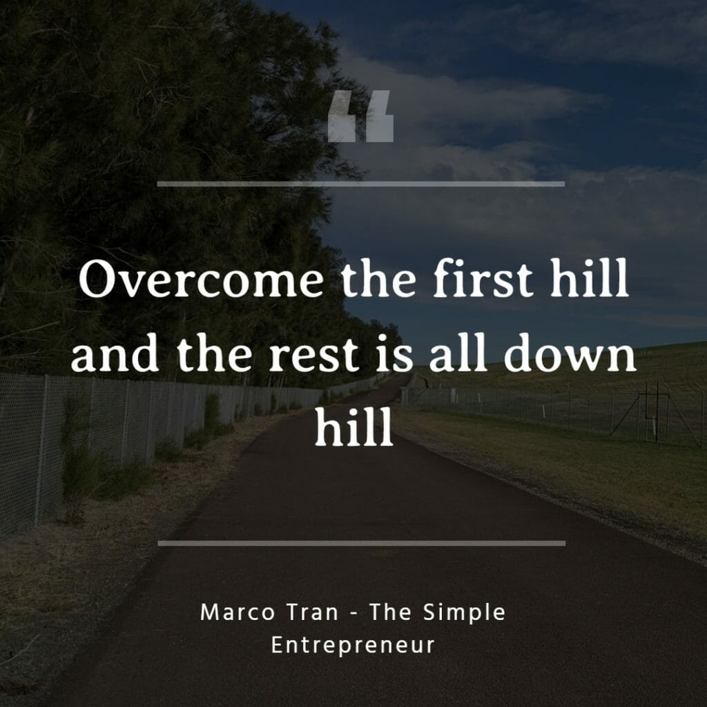 Marco Tran The Simple Entrepreneur Overcoming Obstacles Strava Run 22km Quote