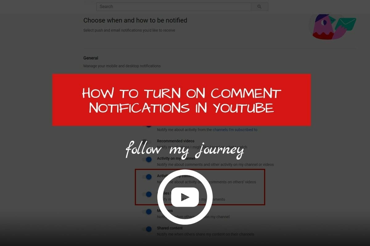 Marco Tran The Simple Entrepreneur HOW TO TURN ON COMMENT NOTIFICATIONS IN YOUTUBE
