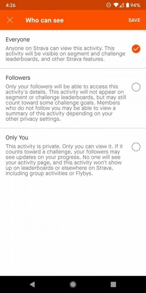 Marco Tran The Simple Entrepreneur Strava Tropies Not displaying Mobile App Privacy Control Everyone