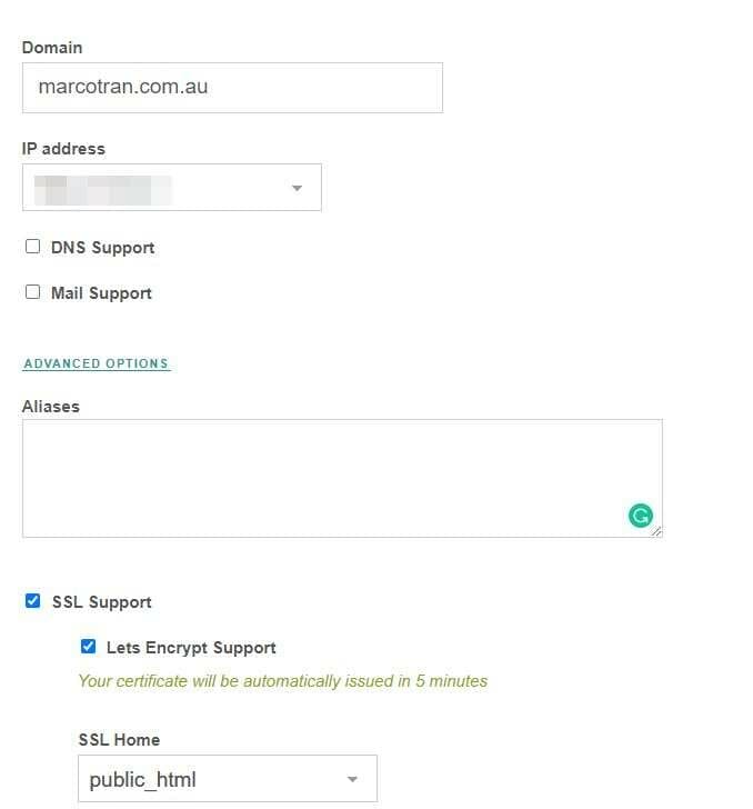 Marco Tran The Simple Entrepreneur TOO MUCH TRAFFIC SO MOVING WEBSITE HOSTING VestaCP add website with SSL