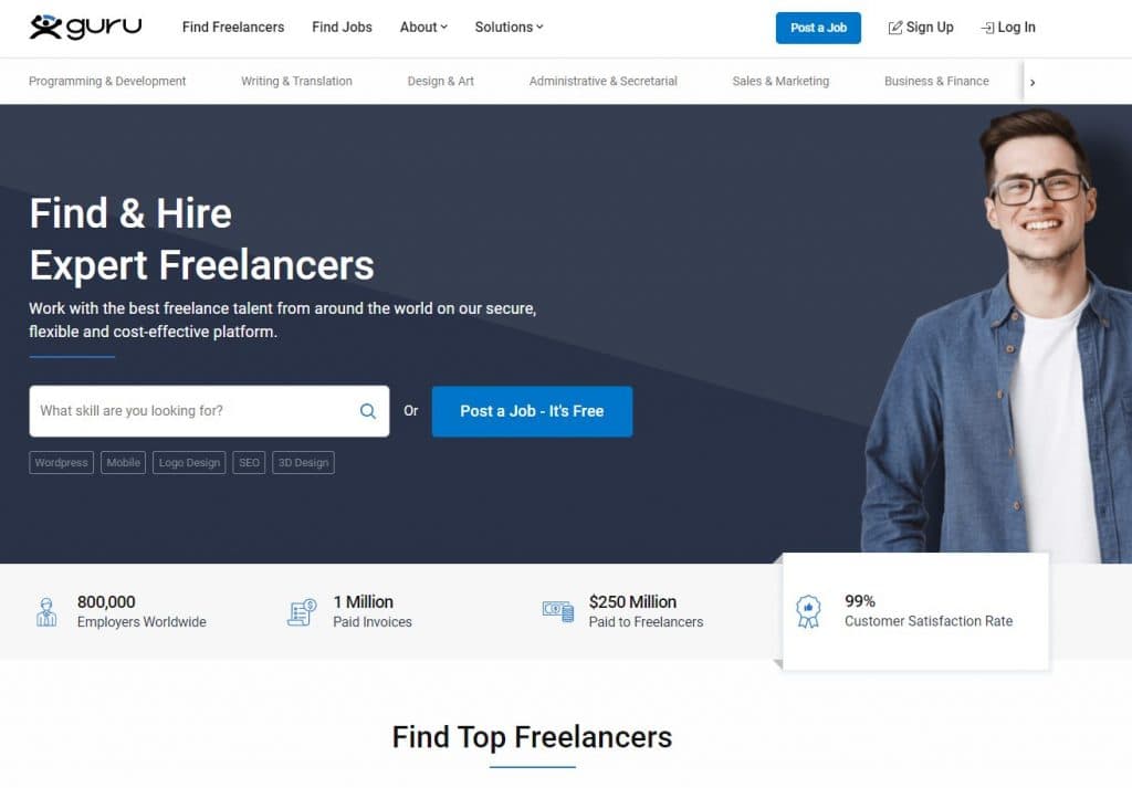 The Simple Entrepreneur WEBSITES TO HIRE FREELANCERS OR EMPLOYEES Guru website