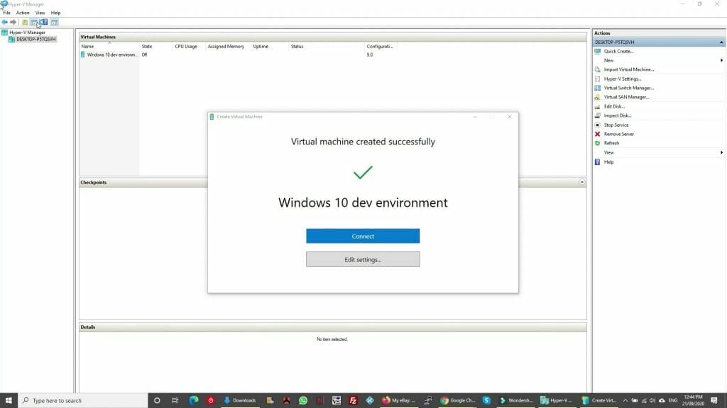 HOW TO INSTALL HYPER V ON WINDOWS 10 Windows Feature Hyper V Manager Select Windows 10 Dev Connect The Simple Setup Entrepreneur Marco Tran