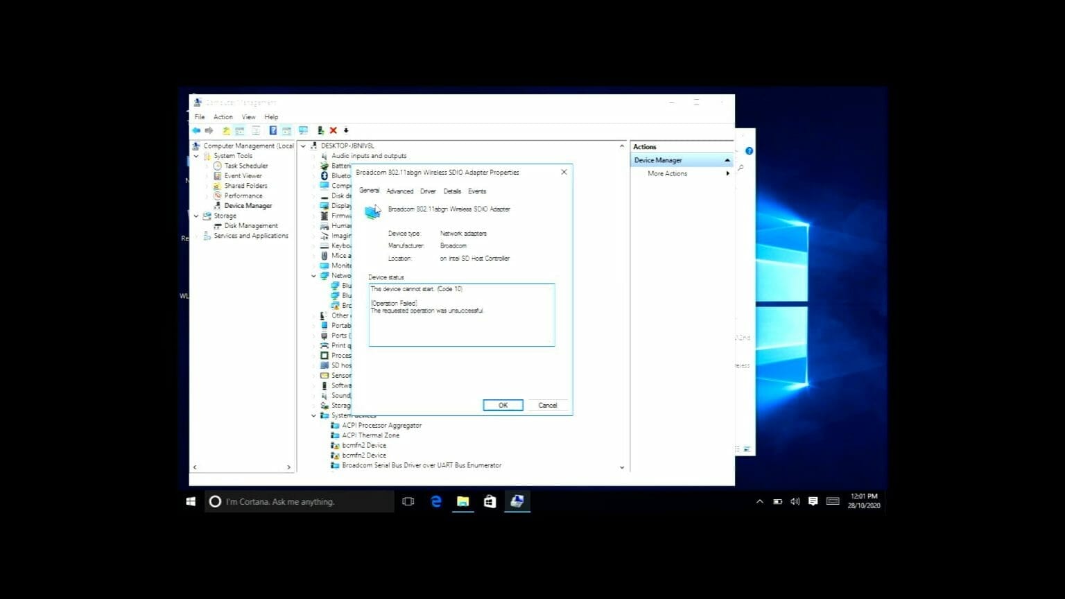 HOW TO FIX 802.11ABGN WIRELESS SDIO ADAPTER NOT WORKING ON WINDOWS