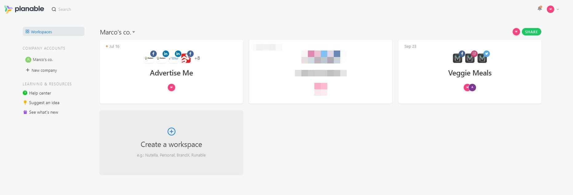 TOOLS TO AUTOMATE SOCIAL MEDIA POSTS Planable Dashboard The Simple Entrepreneur Marco Tran