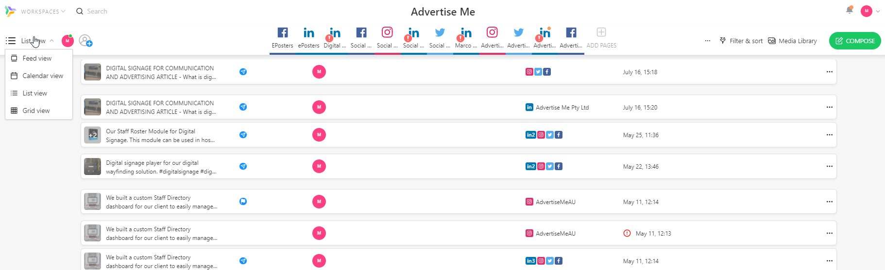 TOOLS TO AUTOMATE SOCIAL MEDIA POSTS Planable views The Simple Entrepreneur Marco Tran