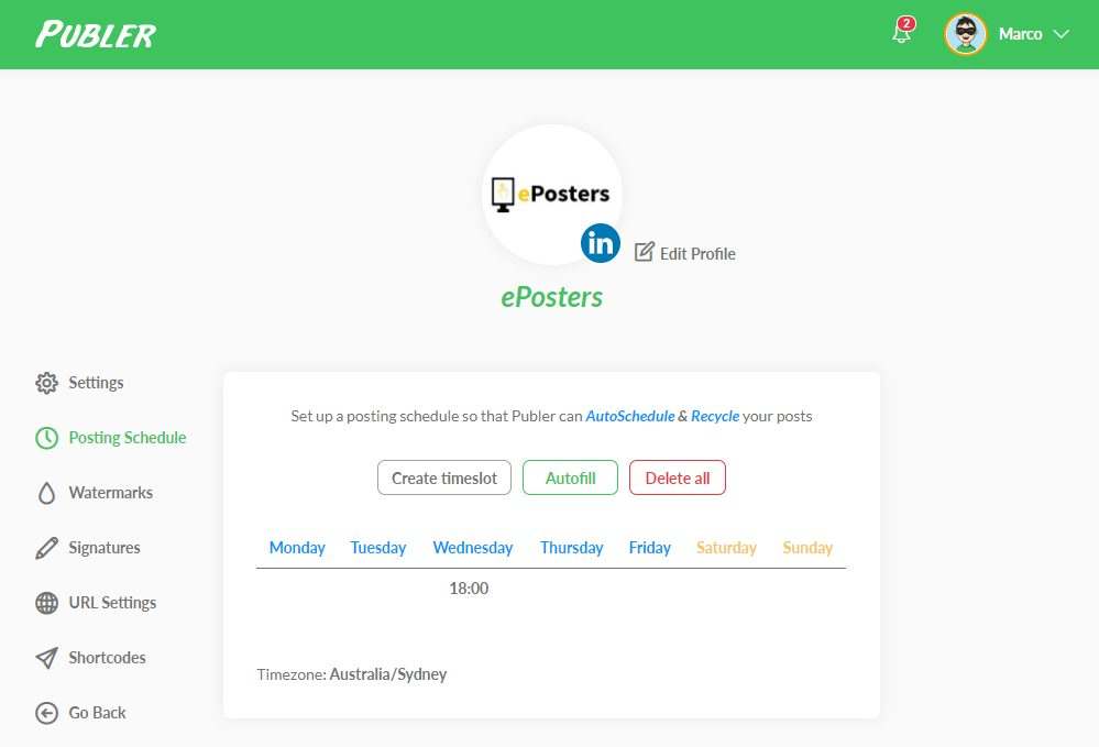 TOOLS TO AUTOMATE SOCIAL MEDIA POSTS Publer Posting Schedule The Simple Entrepreneur Marco Tran