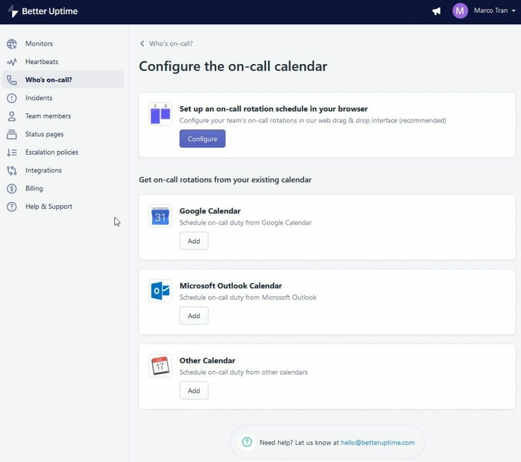 WEBSITE MONITORING AND STATUS PAGES Better Uptime On Call Schedule Calendar The Simple Entrepreneur