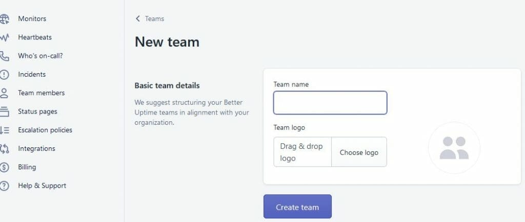 WEBSITE MONITORING AND STATUS PAGES Better Uptime Team members Create Team The Simple Entrepreneur