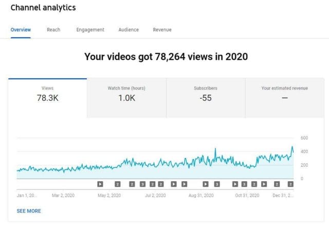 ANNUAL REVIEW 2020 AND GOALS FOR 2021 YouTube Stats Analytics The Simple Entrepreneur