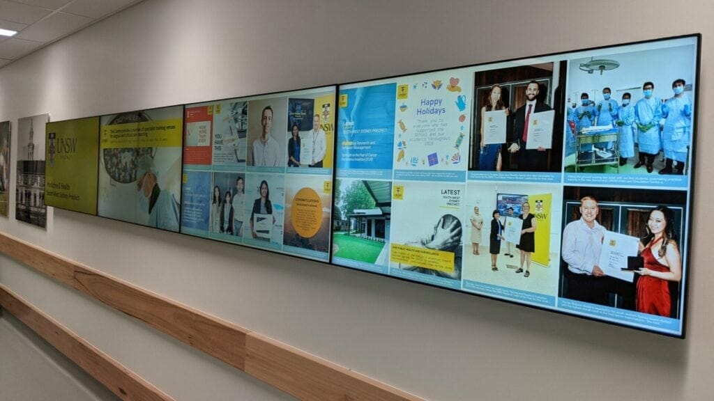 Advertise Me UNSW Medicine Health South West Sydney Precinct 4x1 Video Wall The Simple Entrepreneur