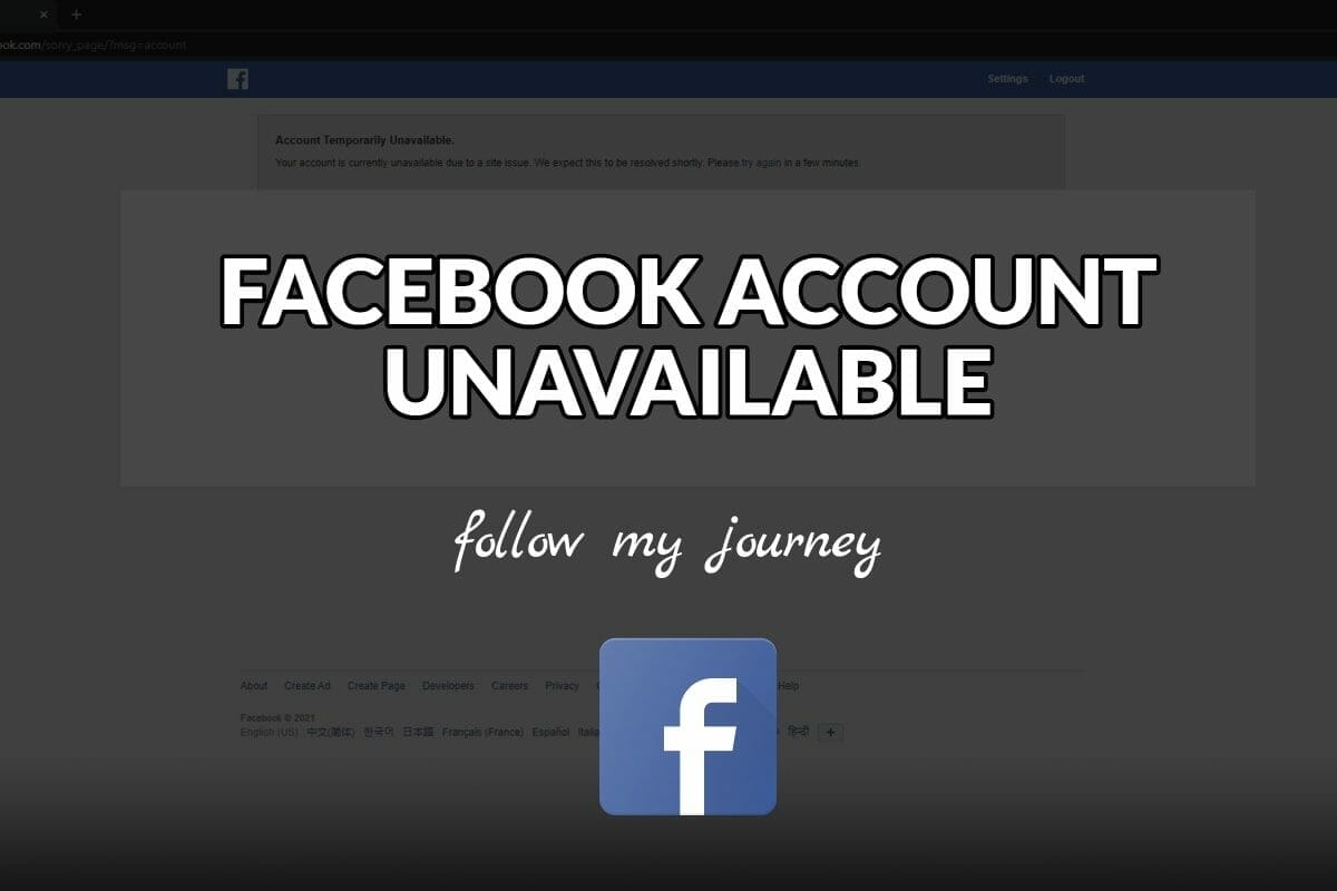 FACEBOOK ACCOUNT UNAVAILABLE The Simple Entreprenur header