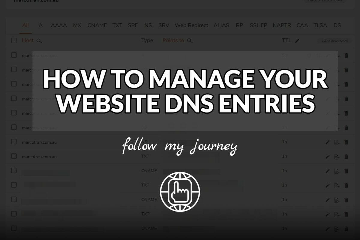 HOW TO MANAGE YOUR WEBSITE DNS ENTRIES header The Simple Entrepreneur