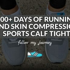 500 DAYS OF RUNNING AND SKIN COMPRESSION SPORTS CALF TIGHT header