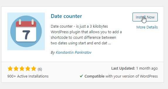 HOW TO ADD DATE COUNTER ON WORDPRESS SITE plugins date counter install now The Simple Entrepreneur