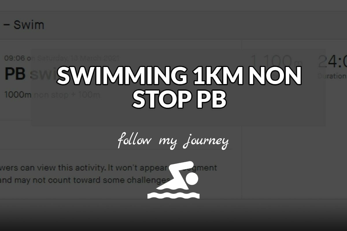 SWIMMING 1KM NON STOP PB header