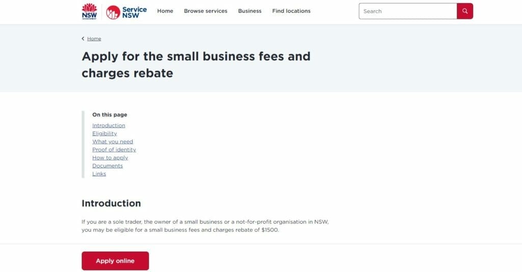 BUSINESS TIP SMALL BUSINESS FEES AND CHARGES REBATE website The Simple Entrepreneur