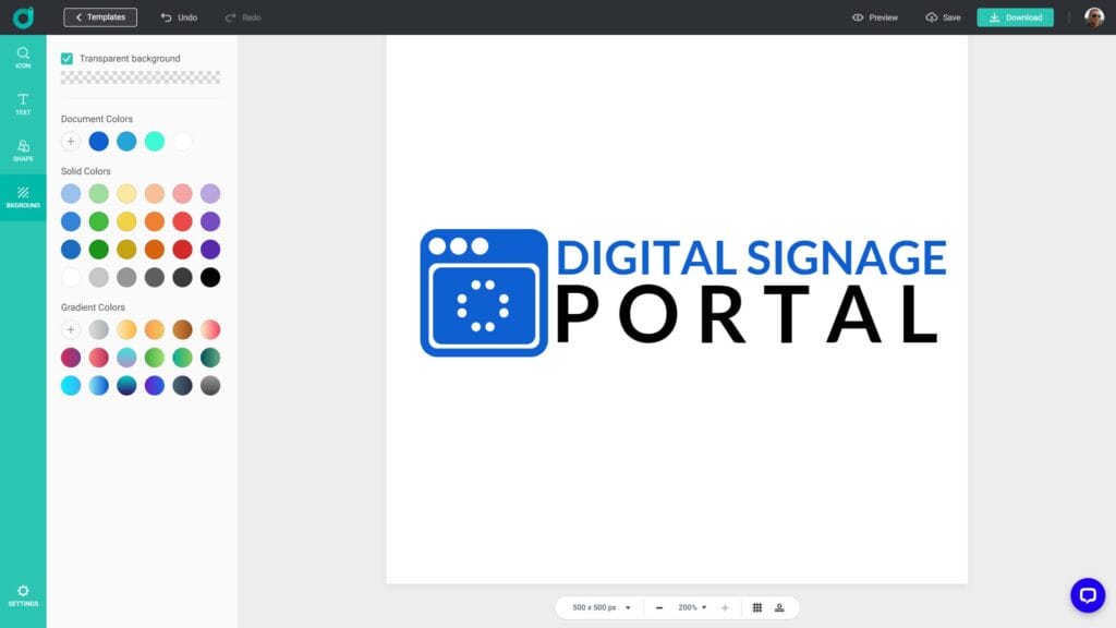 DesignEVO Logo Creator example digital signage portal background The Simple Entrepreneur