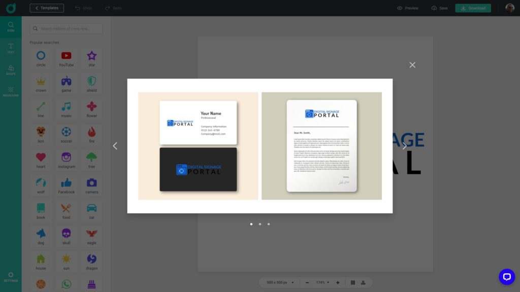 DesignEVO Logo Creator example digital signage portal mockup 1 The Simple Entrepreneur