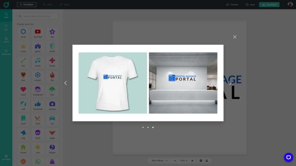 DesignEVO Logo Creator example digital signage portal mockup 3 The Simple Entrepreneur