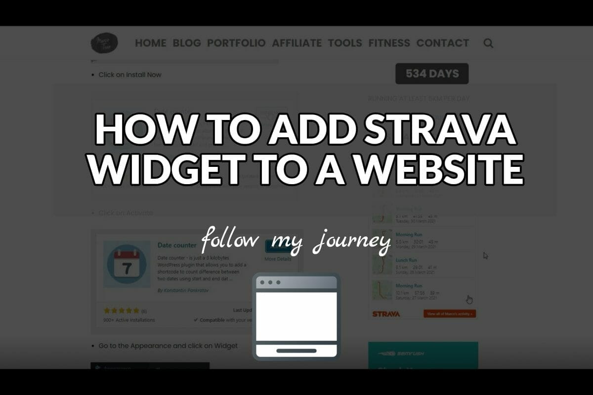 HOW TO ADD STRAVA WIDGET TO A WEBSITE header The Simple Entrepreneur