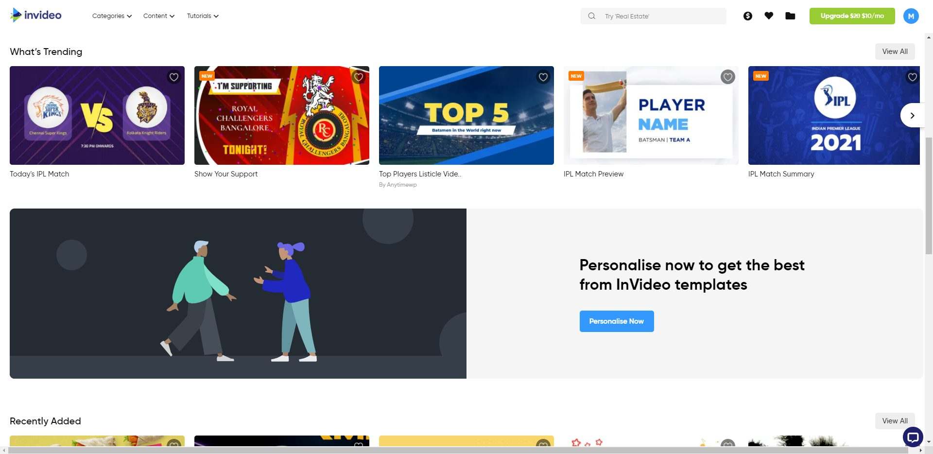 Invideo dashboard 1 The Simple Entrepreneur