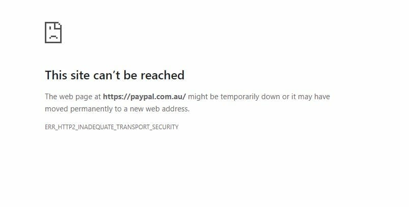 PAYPAL.COM .AU website is down error message The Simple Entrepreneur