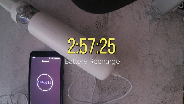 XIAOMI PORTABLE VACUUM CLEANER MINI battery recharging time