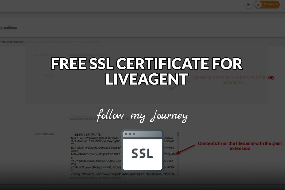 FREE SSL CERTIFICATE FOR LIVEAGENT header The Simple Entrepreneur