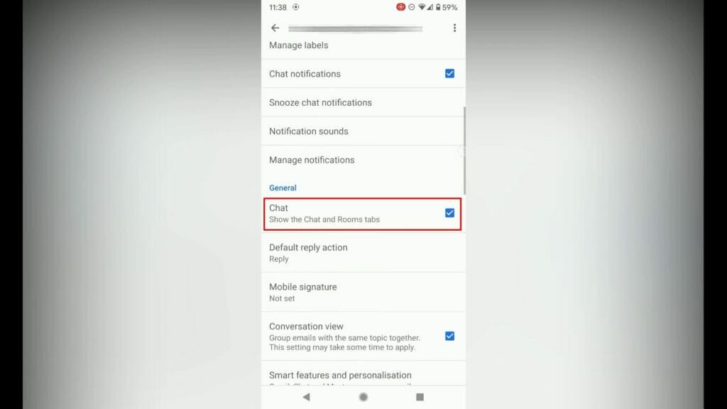HOW TO REMOVE GMAIL CHAT AND ROOMS TABS ON MOBILE AND BROWSER Mobile App settings General Chat