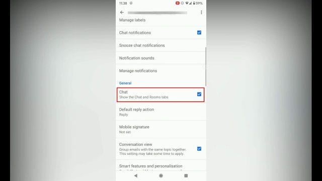 HOW TO REMOVE GMAIL CHAT AND ROOMS TABS ON MOBILE AND BROWSER Mobile App settings General Chat