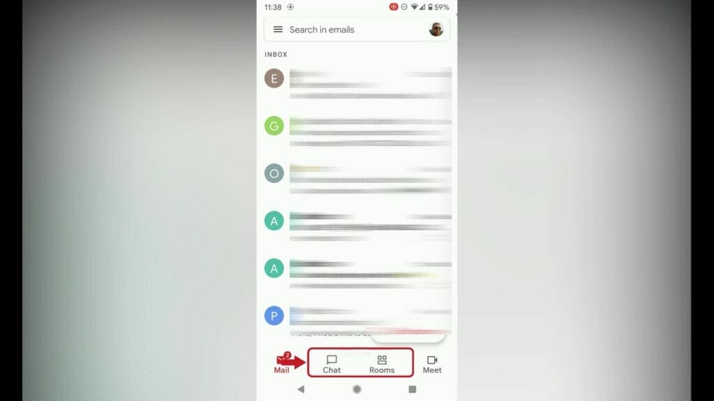 HOW TO REMOVE GMAIL CHAT AND ROOMS TABS ON MOBILE AND BROWSER Mobile App tabs