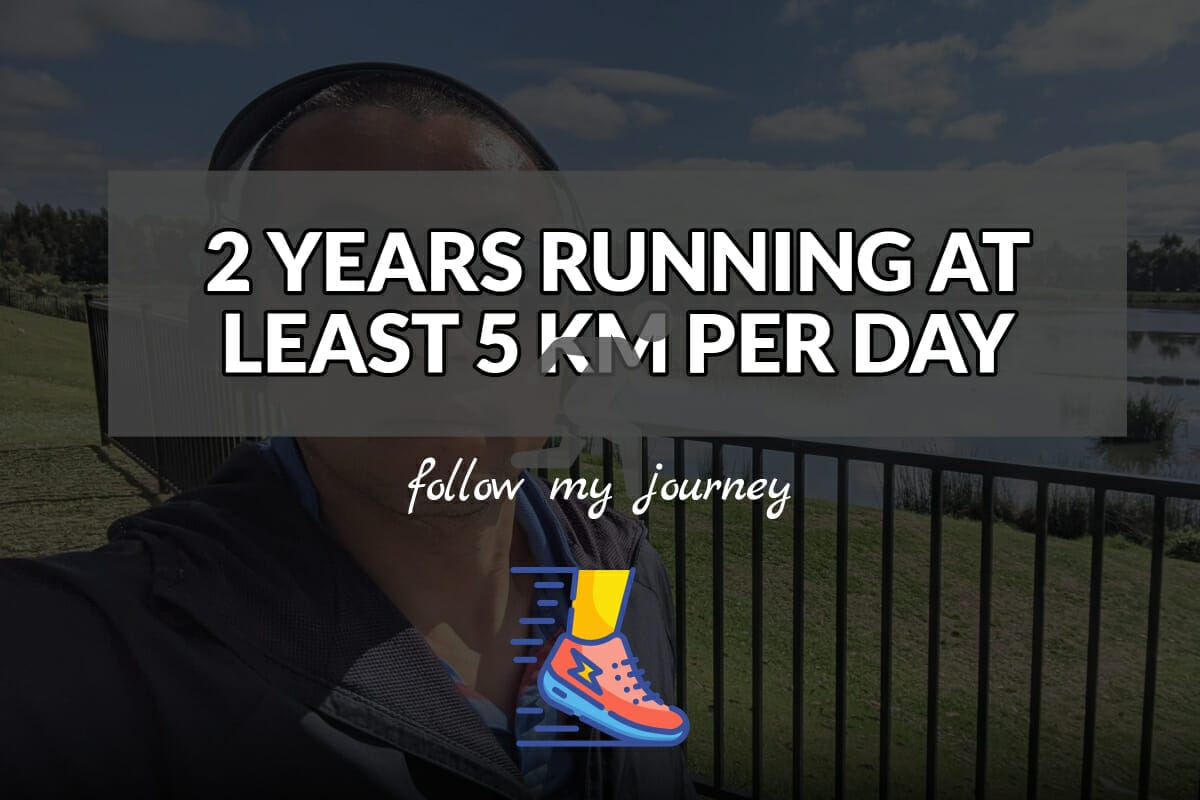 2 YEARS RUNNING AT LEAST 5 KM PER DAY header