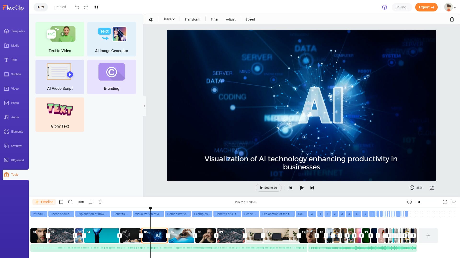 FlexClip Online Video Maker AI Features
