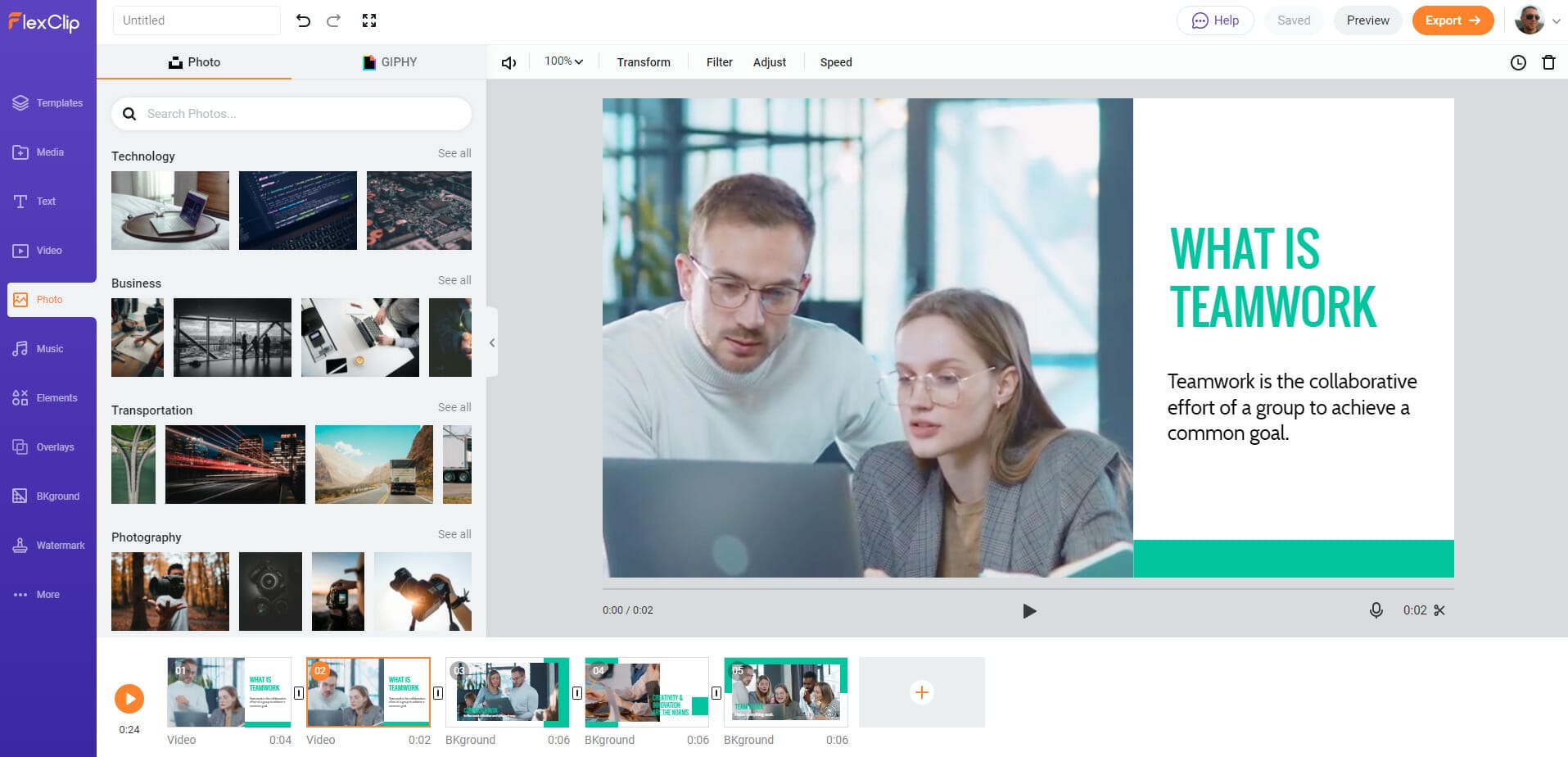 FlexClip Online Video Maker Photo