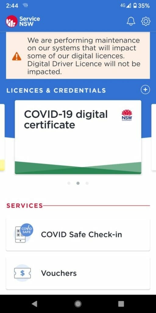 HOW TO ADD THE COVID 19 DIGITAL CERTIFICATE TO THE SERVICE NSW APP digital certificate