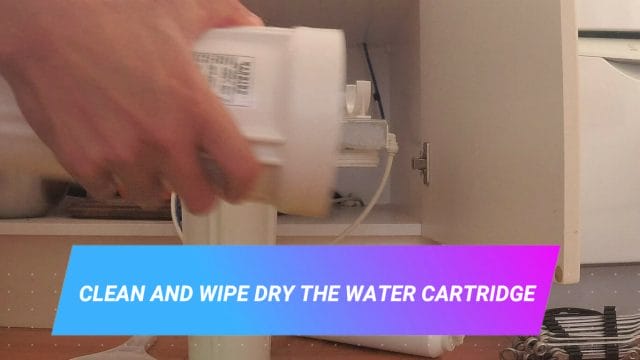 HOW TO REPLACE THE FILTERS IN A 3 STAGE WATER FILTER SYSTEM clean and wipe dry the water cartridge 2