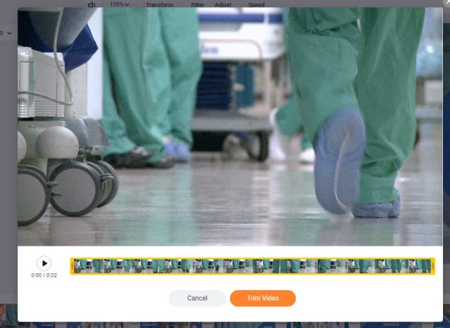 USING FLEXCLIP TO CREATE PROFESSIONAL VIDEOS dashboard hospital customise video trim