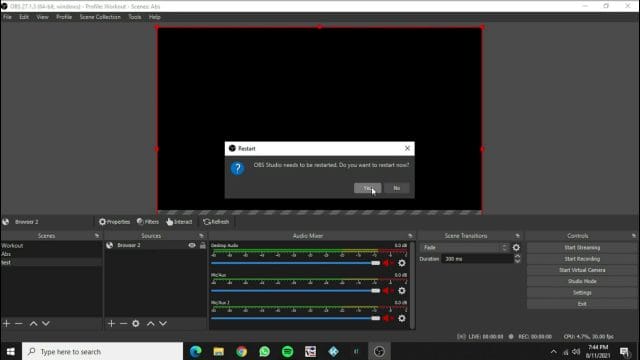 HOW TO FIX OBS BROWSER SOURCE NOT DISPLAYING Restart OBS