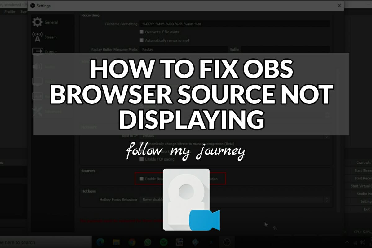 HOW TO FIX OBS BROWSER SOURCE NOT DISPLAYING header